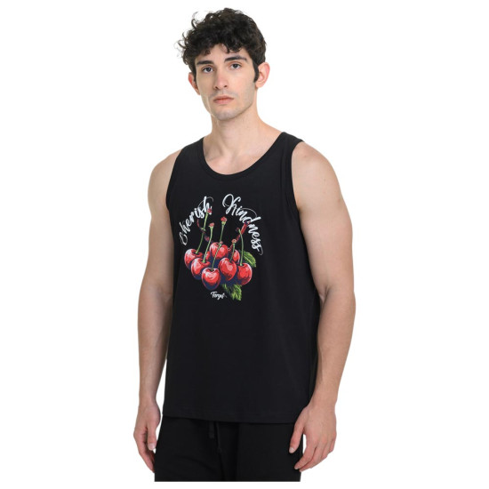 Target Ανδρική αμάνικη μπλούζα Single Jersey ''Cherries''